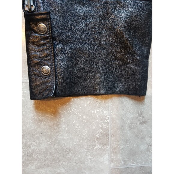 Harley Davidson Leather Chaps CA 03402 Black L - Picture 10 of 10